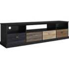 Mercer Tv Console Multicolour Drawers 65" Black
