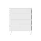 4 Drawer Chest White Bedroom Room Furniture