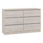 Seconique Malvern 6 Drawer Chest - Urban Snow