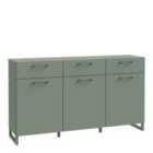 Furniture To Go Sali 3 Door 3 Drawer Chest In Sage Green