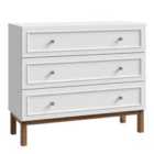 Furniture To Go Wensley 3 Drawer Chest In Light Grey And Oak