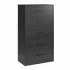 Brez Build Pearce Dresser 5Drw Black Oak