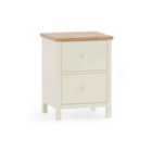 Julian Bowen Coxmoor 2 Drawer Bedside - Ivory And Oak