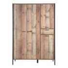 Stretton 4 Door Wardrobe - Rustic Oak