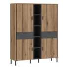 Furniture To Go Arundel Wardrobe 4 Door 2 Drawer In Oak/Grey