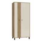 Furniture To Go Grafton 2 Door Wardrobe In Cream And Oak