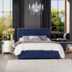 Laurence Llewelyn Bowen Hesper Ottoman Storage Bed Plush Velvet Navy Single