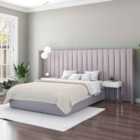 Aspire Grandeur Headboard In Eire Linen Grey