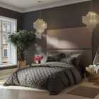 Aspire Laurence Llewelyn-bowen 90Cm X 210Cm Large Upholstered Headboard Wall Panel, Saxon Twill Grey