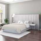 Aspire Grandeur Headboard In Plush Light Silver