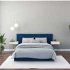 Aspire 45Cm X 210Cm Large Upholstered Headboard Wall Panel, Plush Velvet Navy