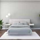 Aspire 90Cm X 210Cm Large Upholstered Headboard Wall Panel, Plush Velvet Light Silver