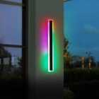 ENER-J 60 x 8 cms Size Acrylic Black Wall Lights, 12W Waterproof Ip65 Rgb