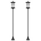 Outsunny LED Outdoor Solar Post Lights, Waterproof IP44, Cool White, 2 Pack