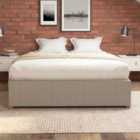 Aspire Platform Ottoman Bed, Flat Packed Frame, Eire Linen Natural, Size Double