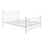 Manila Metal Bed White King