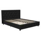 Dakota Bed With Storage Black Pu King
