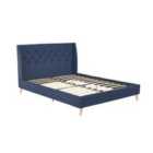 Ng Her Majesty Bed Blue Linen Double