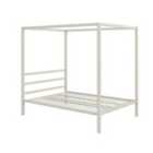 Modern Metal Canopy Bed White Double