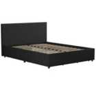 Ng Kelly Bed Storage Dark Grey Linen Double
