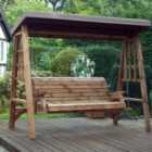 Charles Taylor Dorset Three Seat Swing with Grey Canopy