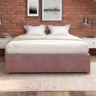 Aspire Platform Ottoman Bed, Flat Packed Frame, Plush Blush, Size Small Double