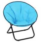 Outsunny Folding Portable Padded Moon Chair - Blue