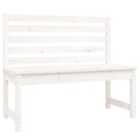 vidaXL Garden Bench White 109 cm Solid Wood Pine