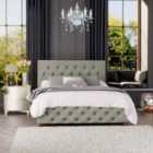 Laurence Llewelyn Bowen Luna Ottoman Storage Bed Plush Velvet Duck Egg Single