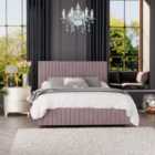 Laurence Llewelyn Bowen Estella Ottoman Storage Bed Plush Velvet Blush Single