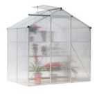 Living and Home Aluminium Hobby Greenhouse with Window Opening