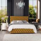 Laurence Llewelyn Bowen Seren Ottoman Storage Bed Plush Velvet Ochre Single