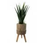 Leaf Ridged Composite Planter with Stand
