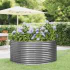 vidaXL Garden Raised Bed Grey 140x140x68 cm Powder-coated Steel