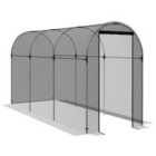 Outsunny Fruit Cage, Plant Protection Tent, 1.2 X 3.6 X 1.9M, Black