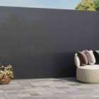 Garden Sanctuary 180x300cm PVC Privacy Sun-Blocking Screen Fence Panels Blindfold, Dark Grey
