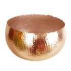 Leaf Bowl 32 x 20cm Planter Hammered Copper Colour - Curvy Edge