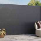 Garden Sanctuary 200x300cm PVC Privacy Sun-Blocking Screen Fence Panels Blindfold, Dark Grey