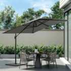 Garden Sanctuary Patio Garden Cantilever Parasol With Base