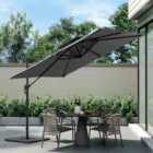 Garden Sanctuary Garden Cantilever Parasol With Base