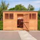 Shire Garden Value 12 x 6 Overlap Pent Shed with windows