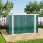 Garden Sanctuary 3 X 6 Ft Heavy Duty Steel Bicycle Storage Shed, Green