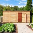 Shire Garden Value 16 x 6 Overlap Pent Shed, no windows