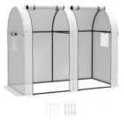 Outsunny Tomato Greenhouse with 2 Roll-up Doors, 185 x 94 x 150cm, White