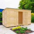 Shire Garden Value 12 x 6 Overlap Pent Shed, no windows