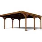 Cerland Victor Double Wooden Carport 6m x 5m Opaque Roof