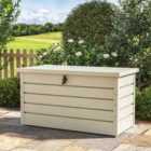 Garden Sanctuary Steel Garden Lockable Storage Box for Tools, White