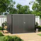 Garden Sanctuary 6.7 X 6.3 Ft 4-Bike Storage Shed, Dark Grey