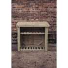 Churnet Valley Garden Furniture 4ft x 4ft Log Store w/ Kindling Shelf