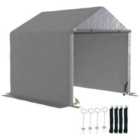Outsunny 6.5' x 6.5' x 6.5' Temporary Garden Shed Storage Tent, Grey